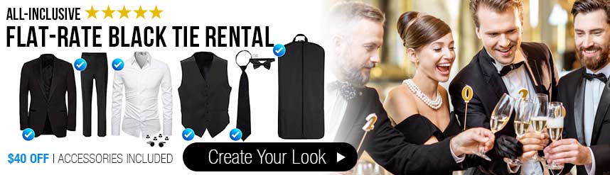 $159 Black Tie Tuxedo Rental
