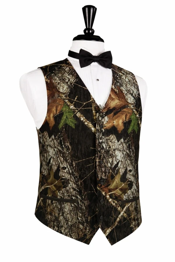 Country Camouflage Tuxedo Vest