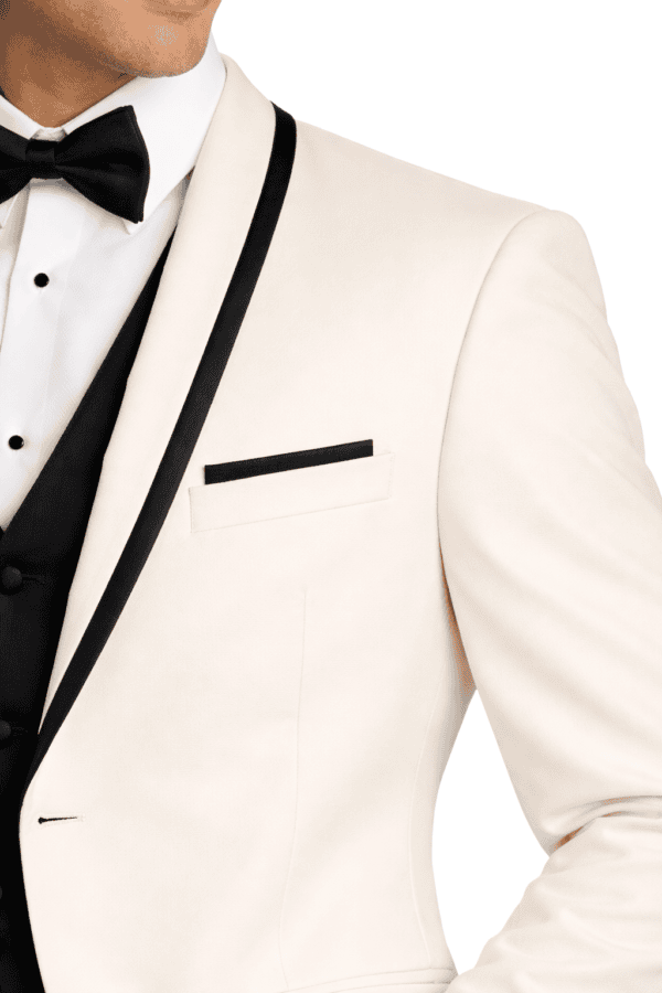 Ivory waverly jacket close up