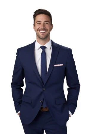 man wearing navy blue suit rental