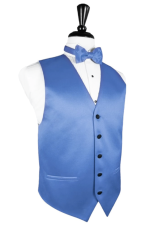Solid Vitro Satin Cornflower Vest