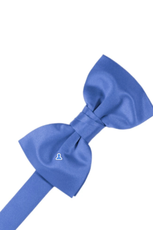 Solid Satin Cornflower Bowtie Pre Tied