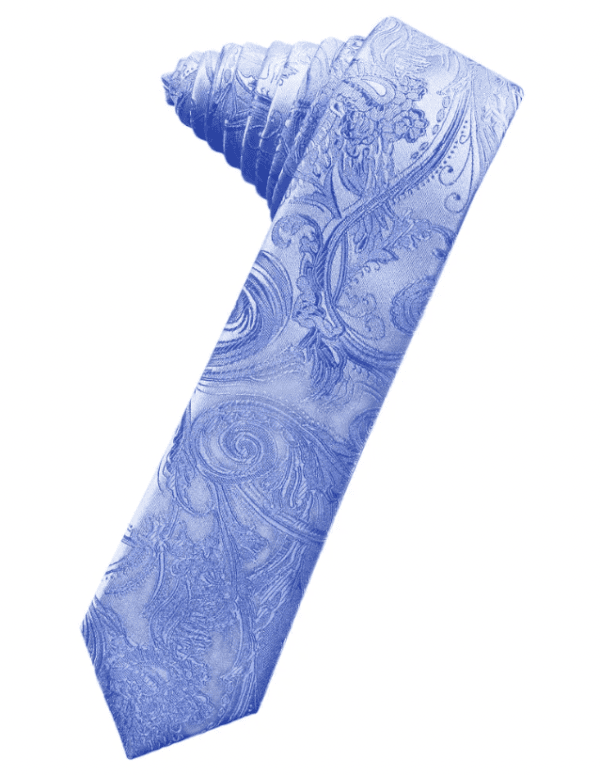 Tapestry Cornflower Skinny Self Tie