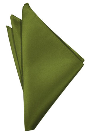 Solid Satin Moss Pocket Square
