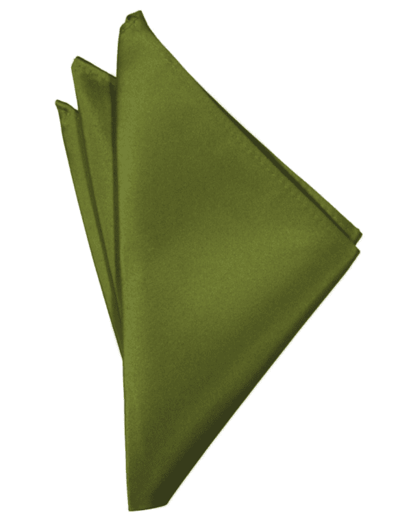 Solid Satin Moss Pocket Square