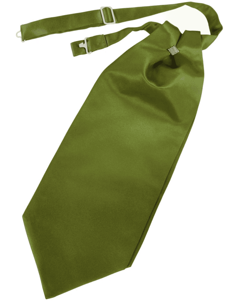 Solid Satin Moss Green Cravat