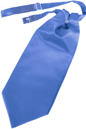 Solid satin cornflower cravat