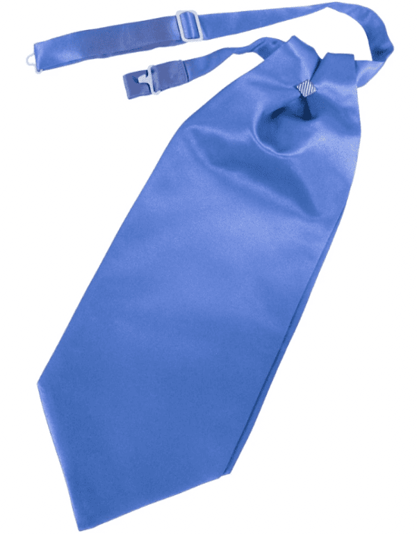 Solid satin cornflower cravat