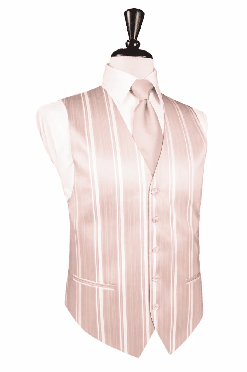 Blush striped satin vest
