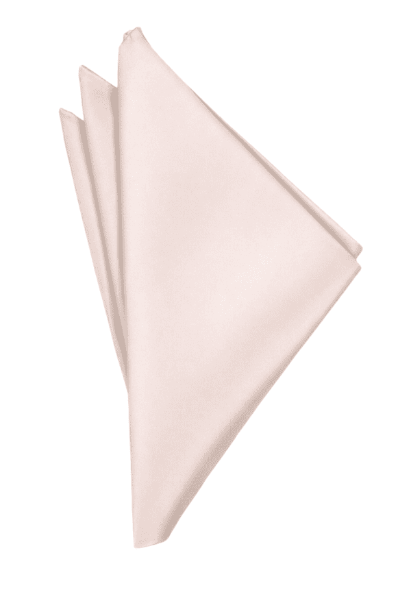 solid satin blush pocket square