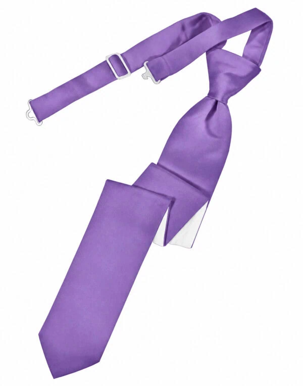 solid satin freesia skinny tie pre-tied