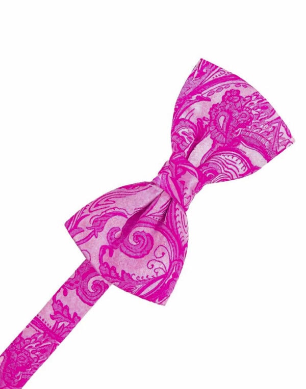 TAPESTRY FUSCHIA BOWTIE PRE-TIED