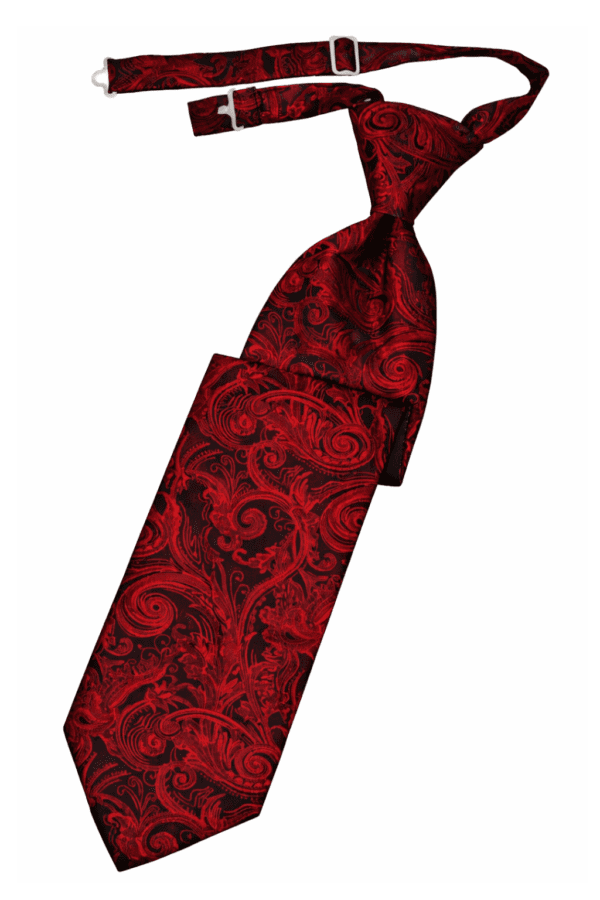 Tapestry Scarlet Long Tie Clip On
