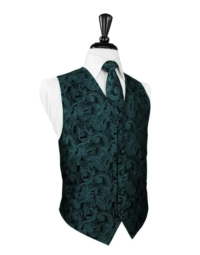 Jade Tapestry Tuxedo Vest | Rent or Buy Online