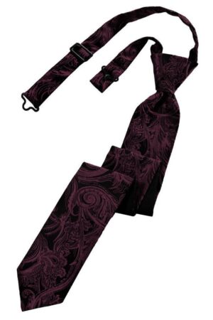 Wine Tapestry Skinny Pre-tied longtie