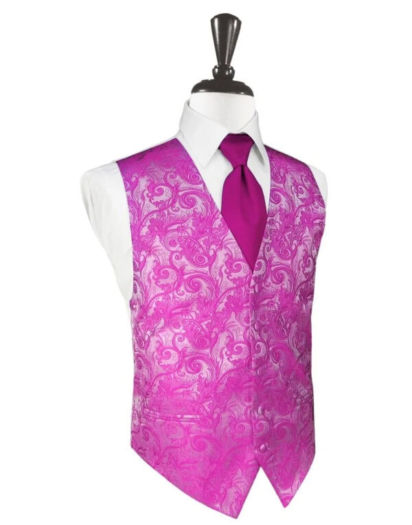 tapestry fuschia vest