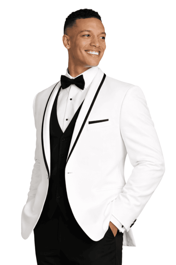 white waverly tuxedo rental by ike behar