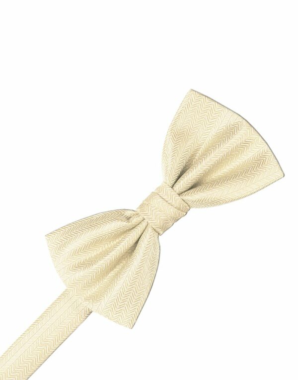 Sand Herringbone Bowtie