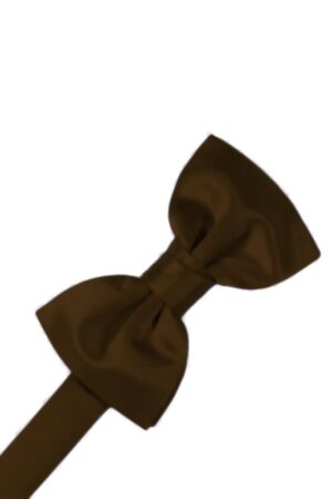 Truffle Solid Satin Bowtie