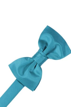 Turquoise Solid Satin Bowtie