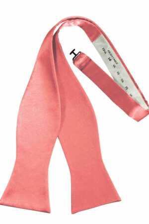 Guava Self-Tie Solid Satin Bowtie