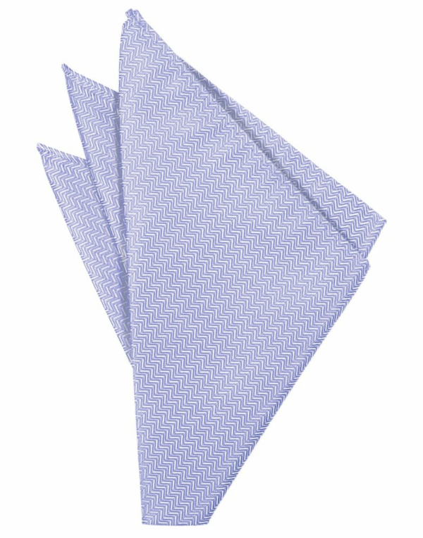 Periwinkle Herringbone Pocket Square