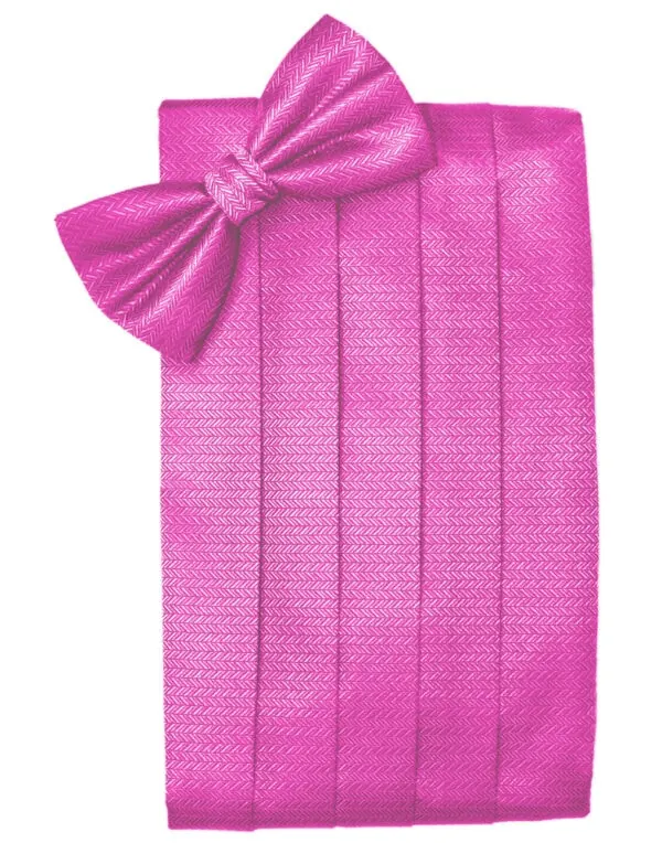 Fuchsia Herringbone Cummerbund