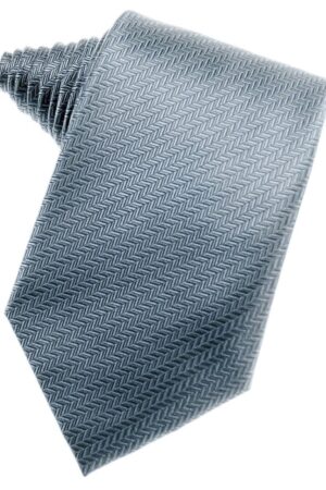 Desert Blue Herringbone Suit Tie