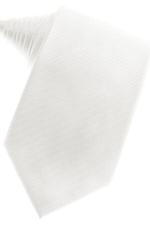 Diamond White Herringbone Suit Tie