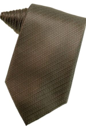 Espresso Herringbone Suit Tie