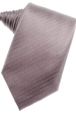 Frosty Pink Herringbone Suit Tie