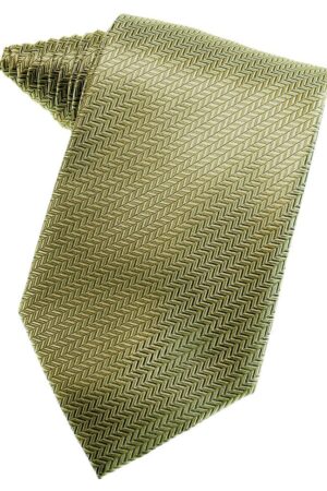 Gold Herringbone Suit Tie