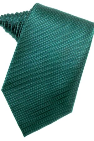 Jade Herringbone Suit Tie