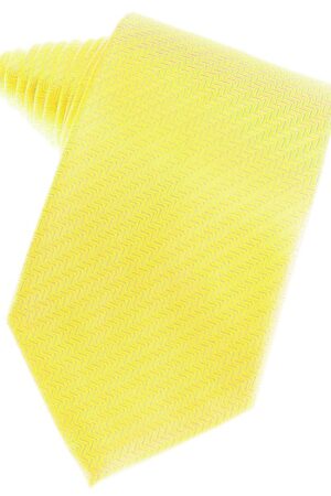 Lemon Herringbone Suit Tie