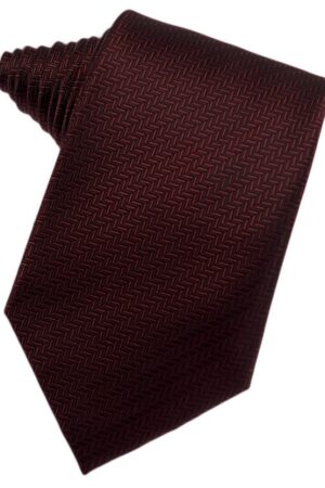 Merlot Herringbone Suit Tie