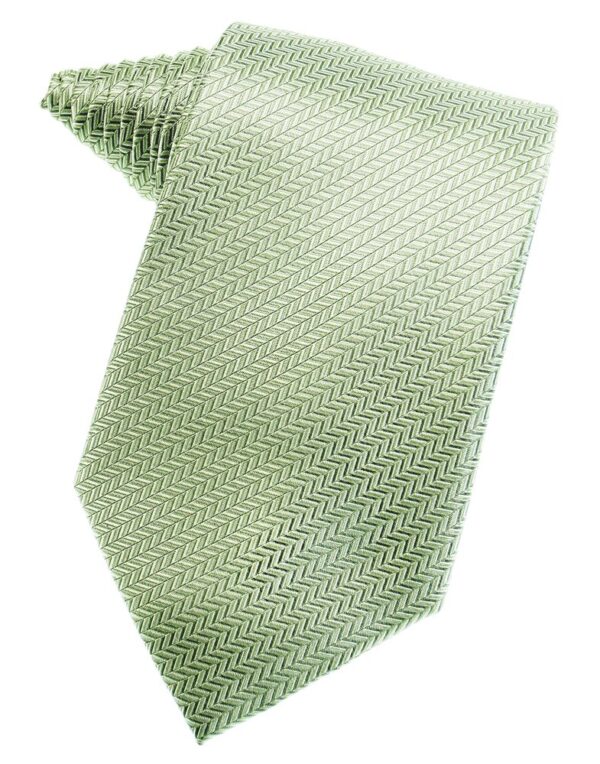 Mint Herringbone Suit Tie