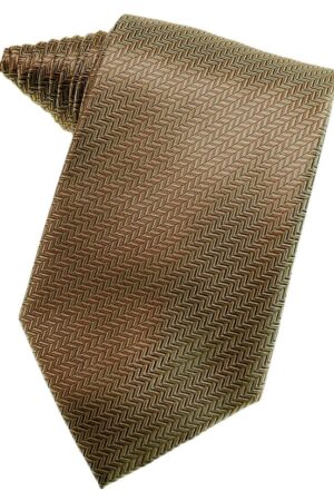 Mocha Herringbone Suit Tie