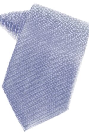 Periwinkle Herringbone Suit Tie