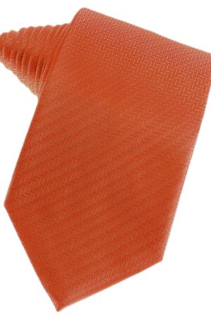 Persimmon Herringbone Suit Tie