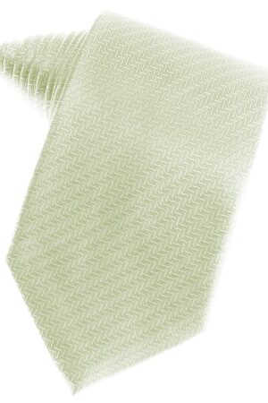 Pistachio Herringbone Suit Tie