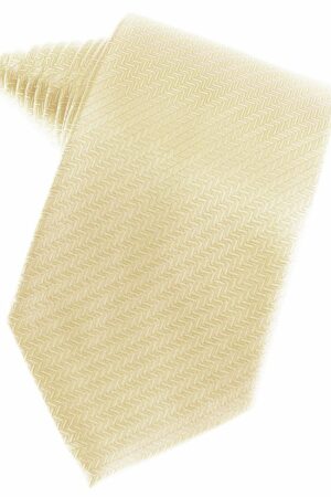 Sand Herringbone Suit Tie