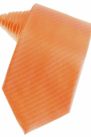 Tangerine Herringbone Suit Tie