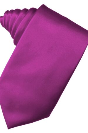 Fuchsia Solid Satin Suit Tie