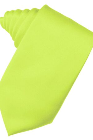 Lime Solid Satin Suit Tie