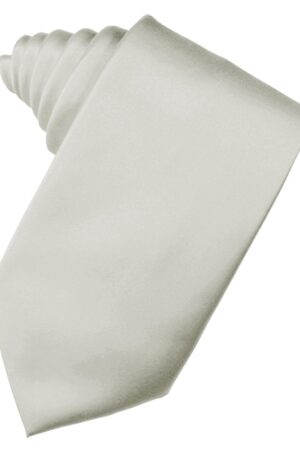 Platinum Solid Satin Suit Tie