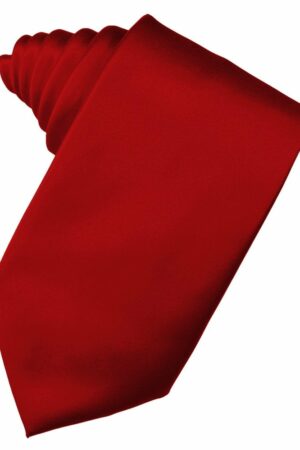 Scarlet Solid Satin Suit Tie