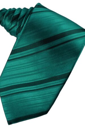 Jade Striped Satin Suit Tie