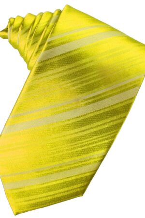 Lemon Striped Satin Suit Tie