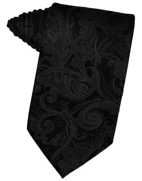 Black Tapestry Suit Tie