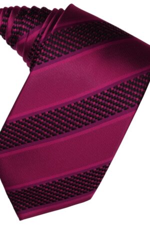 Fuchsia Venetian Stripe Suit Tie